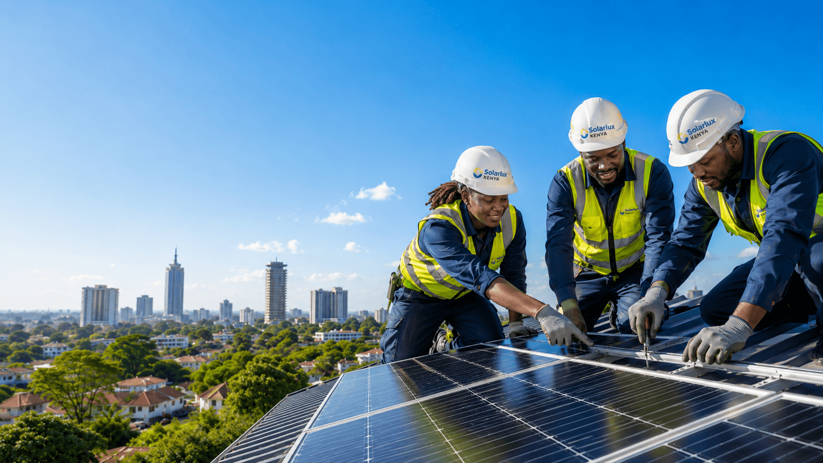 Solar installation team