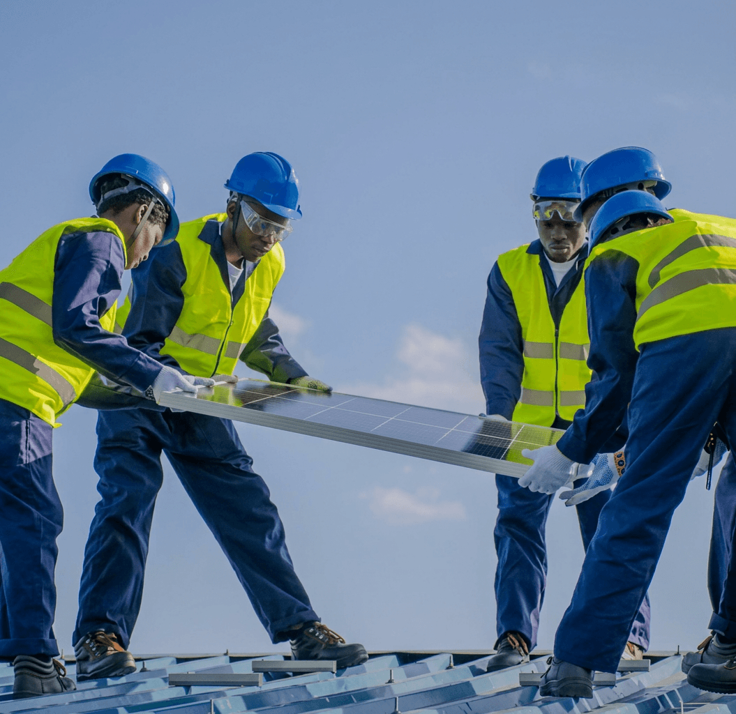 Solarlux Kenya team and solar installation